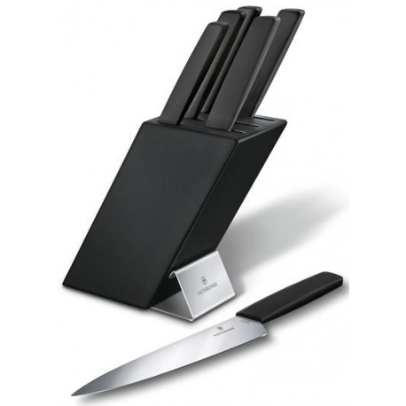 Victorinox 5.1303.6 Lot de 6 Couteaux de Table à Bout Rond Noir :  : Cuisine et Maison