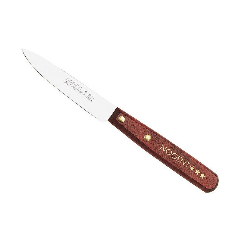 Couteau d'office Damas - Lame 9 cm - Manche en olivier