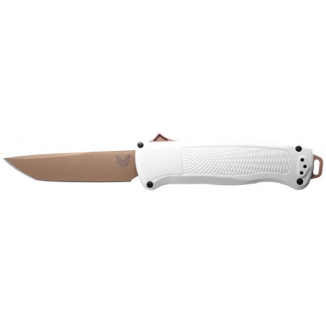 Couteau automatique Benchmade Shootout Cool Gray Grivory