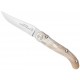 Couteau Laguiole Claude Dozorme Baroudeur corne claire 12cm inox