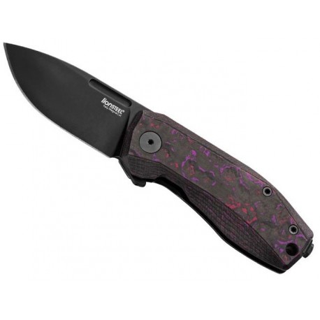 Couteau LionSteel Nano fibre de carbone violet blackwash