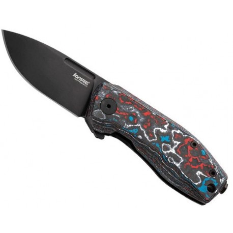 Couteau LionSteel Nano fibre de carbone multicolore blackwash