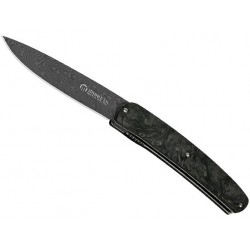 Couteau Maserin Mini-Gourmet fibre de carbone noir damas