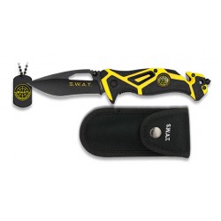 Couteau pliant Albainox SWAT 84mm noir/jaune