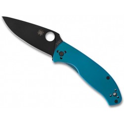 Couteau Spyderco Tenacious titanium bleu lame noire