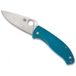Couteau Spyderco Tenacious titanium bleu