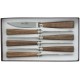 Coffret 6 couteaux steak inox chêne