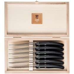 Coffret 6 couteaux à steak Laguiole Dozorme