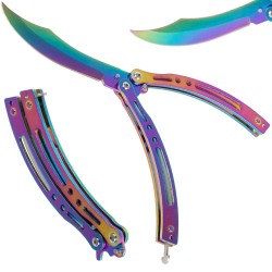 Couteau papillon Verk Group 01892 arc-en-ciel