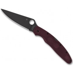 Couteau Spyderco Police 4 bordeaux lame noire Sprint Run 2024