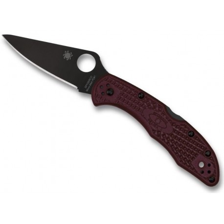 Couteau Spyderco Delica 4 bordeaux lame noire Sprint Run 2024