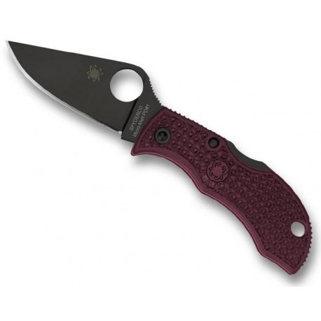 Couteau Spyderco Manbug bordeaux lame noire Sprint Run 2024