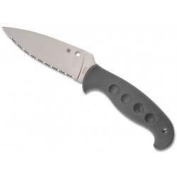 Poignard Spyderco Temperance gris à dents Cru-Wear Sprint Run 2024