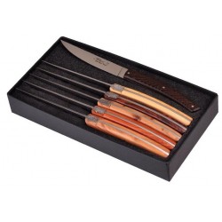 Coffret 6 couteaux Le Thiers Goyon-Chazeau Pirou bois assortis