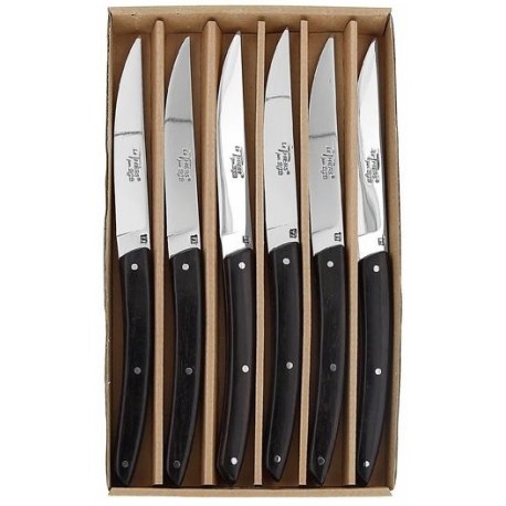 Coffret 6 couteaux de table Le Thiers BJB ébène