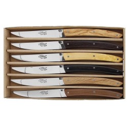 Coffret 6 couteaux de table Le Thiers BJB bois assortis