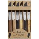 Coffret 6 couteaux de table Le Thiers BJB bois assortis