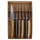 Coffret 6 couteaux de table Le Thiers BJB Campagne bois assortis