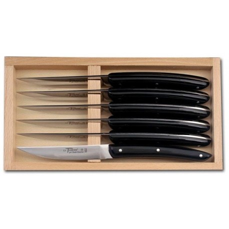 Coffret 6 couteaux de table Le Thiers Dozorme noir