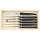 Coffret 6 couteaux de table Laguiole G.David POM noir 23cm