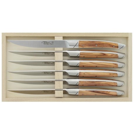 Coffret 6 couteaux de table Le Thiers Goyon-Chazeau Avantage olivier