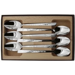 Coffret 6 cuillères de table inox décor Maison Roger Orfèvre