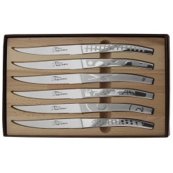 Coffret 6 couteaux de table Le Thiers inox décor Maison Roger Orfèvre