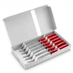 Coffret 6 couteaux Chien Thiers-Issard rouge