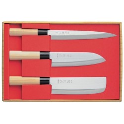 Coffret 3 pièces SekiRyu Sashimi + Santoku + Nakiri