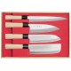 Coffret 4 pièces SekiRyu Sashimi + Deba + Santoku + Nakiri