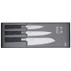 Coffret 3 couteaux Kai Wasabi Black (office, universel & Santoku)