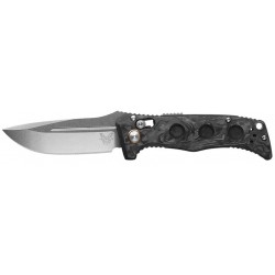 Couteau Benchmade Mini Auto Adamas Marbled Carbon Fiber Drop Point