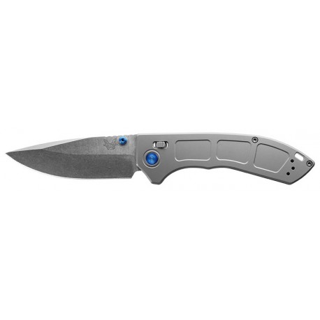 Couteau Benchmade Narrows Gray Titanium Drop Point