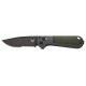 Couteau Benchmade Redoubt Overland Gray Forest Green Drop Point mixte