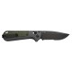 Couteau Benchmade Redoubt Overland Gray Forest Green Drop Point mixte