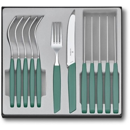 Ménagère Victorinox Swiss Modern table vert sauge