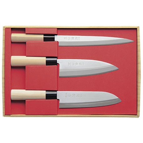 Coffret 3 pièces SekiRyu Santoku + Deba + Sashimi