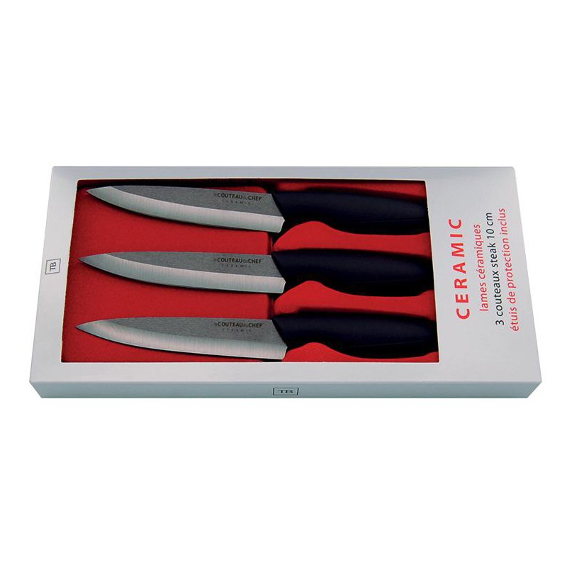 3 couteaux ceramique professionnels - avec étui de protection : :  Cuisine et Maison