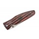 Couteau Mcusta Sengoku MC-183D Damas Pakka Wood rouge